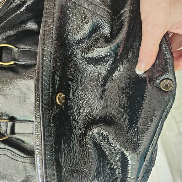 YSL "Rive Gauche" Black Leather Tote Bag - Picture 9 of 10